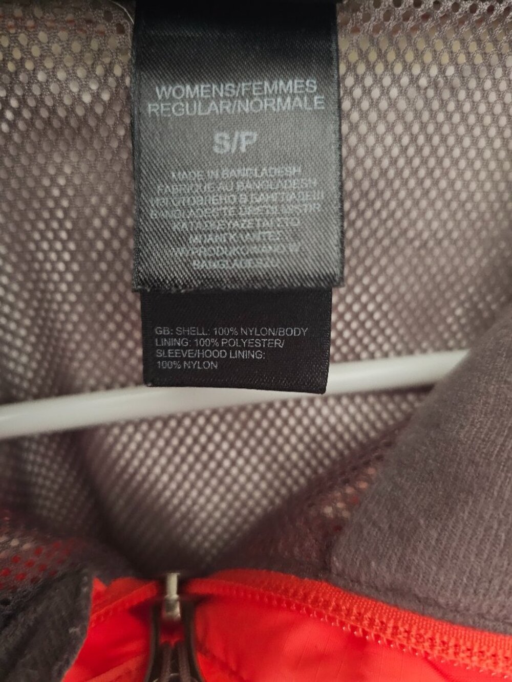 The North Face HyVent Women's Red Orange Hooded Rain Jacket Lightweight Shell